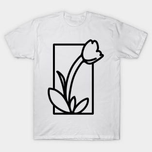 Tulip Flower In A Square T-Shirt